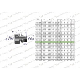 Metric hydraulic connector ab a m30x2 b 18x1 5