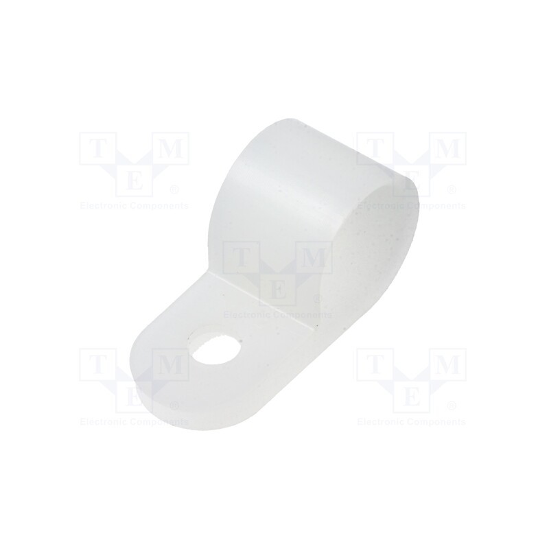 50 pcs x FIX&FASTEN - CC-6 - Fixing clamp, Cable P-clips, ØBundle : 11.5mm, polyamide, natural