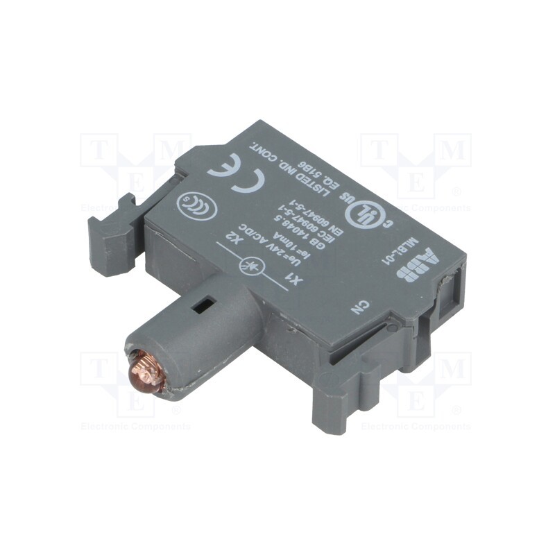 1 pcs x ABB - 1SFA611621R1011 - Illuminating unit, 22mm, Illumin: LED, front, 24VAC, red, 24VDC