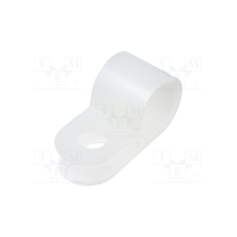 50 pcs x FIX&FASTEN - CC-4 - Fixing clamp, Cable P-clips, ØBundle : 7.6mm, polyamide, natural