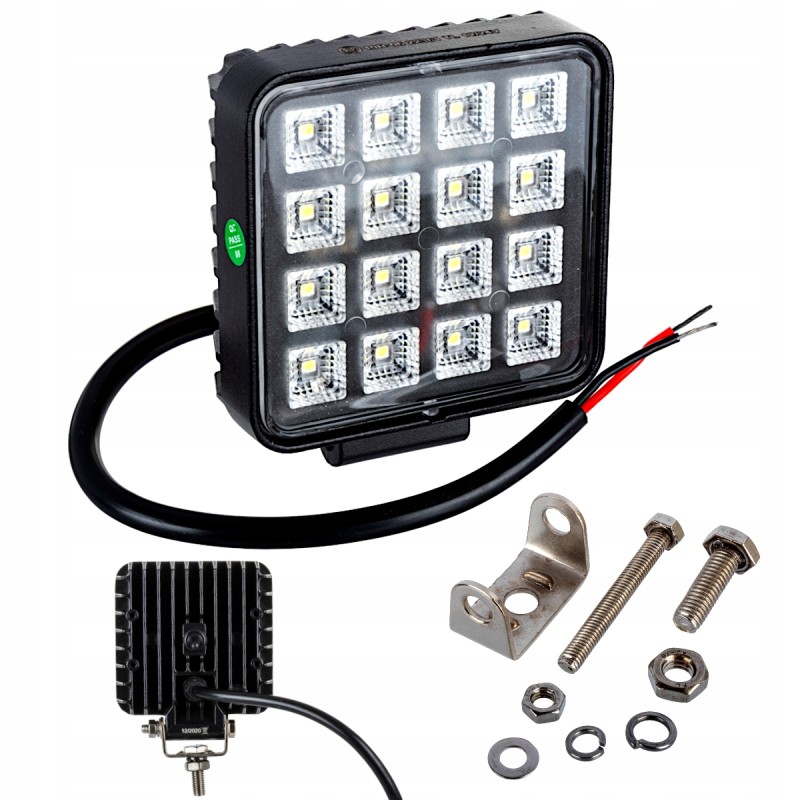 Halogen LED work lamp 12v 24v 16w switch