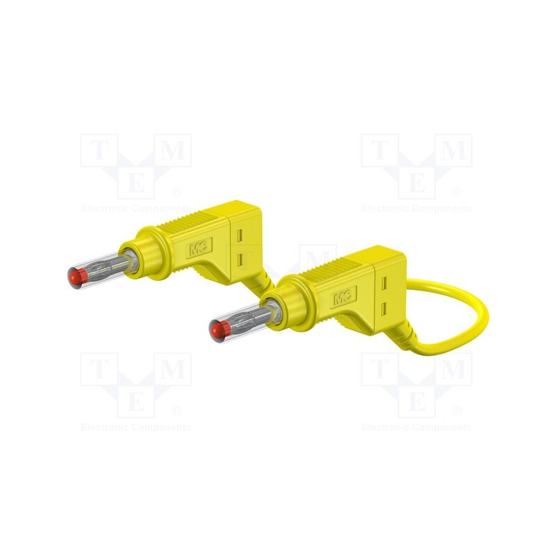 1 pcs x STu00c4UBLI - 66.9408-15024 - Test lead, 32A, banana plug 4mm,both sides, Urated: 600V, yellow