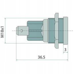 ISO 4165 electrical plug 1 pin 16a 6 12 24 v
