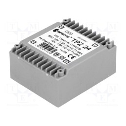 1 pcs x BREVE TUFVASSONS - TPZ24/2X115/2X12V - Transformer: mains, 24VA, 115VAC,230VAC, 12V, 12V, 1A, PCB, IP00