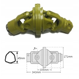 Double-joint, PTO shaft 27x94 32x76mm