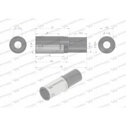 Hex socket 1 2 19 mm long crv50b
