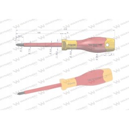 PH2 screwdriver 100 mm insulated vde steel s2 motogen