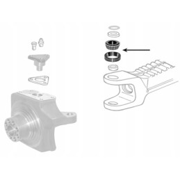 John deere case ford lm72849f 10 steering knuckle bearing