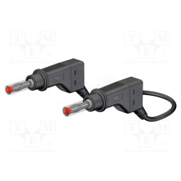 1 pcs x STu00c4UBLI - 66.9408-15021 - Test lead, 32A, banana plug 4mm,both sides, Urated: 600V, black