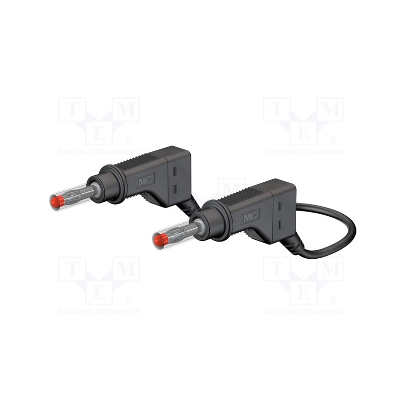 1 pcs x STu00c4UBLI - 66.9408-15021 - Test lead, 32A, banana plug 4mm,both sides, Urated: 600V, black
