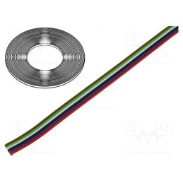 50 m x TECHNOKABEL - 0240 046 - Wire: ribbon, TLWY, 6x0.22mm2, stranded, Cu, unshielded, PVC, 150V