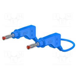 1 pcs x STu00c4UBLI - 66.9408-15023 - Test lead, 32A, banana plug 4mm,both sides, Urated: 600V, blue