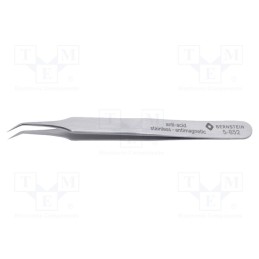 1 pcs x BERNSTEIN - 5-852 - Tweezers, 110mm, Blades: curved,narrowed, Blade tip shape: sharp