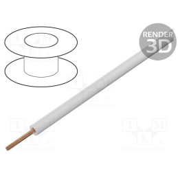 50 m x BQ CABLE - TLY0.22/50-WH - Wire, TLY, stranded, Cu, 0.22mm2, PVC, white, 150V,300V, 50m, Class: 5