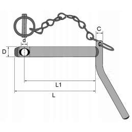 Pin with protection fi 28x130mm bhhp2810