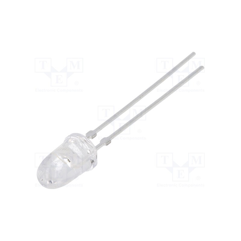 2 pcs x VISHAY - TLHE5800 - LED, 5mm, yellow, 1000÷3500mcd, 4°, Front: convex, 2÷2.6V