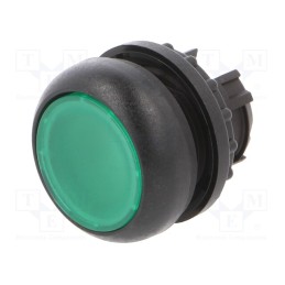 1 pcs x EATON ELECTRIC - M22S-DL-G - Switch: push-button, 22mm, Stabl.pos: 1, green, M22-FLED,M22-LED