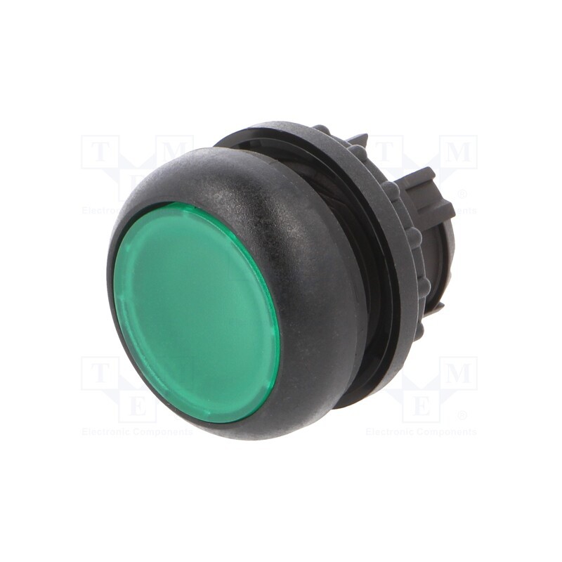 1 pcs x EATON ELECTRIC - M22S-DL-G - Switch: push-button, 22mm, Stabl.pos: 1, green, M22-FLED,M22-LED
