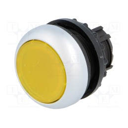 1 pcs x EATON ELECTRIC - M22-DL-Y - Switch: push-button, 22mm, Stabl.pos: 1, yellow, M22-FLED,M22-LED