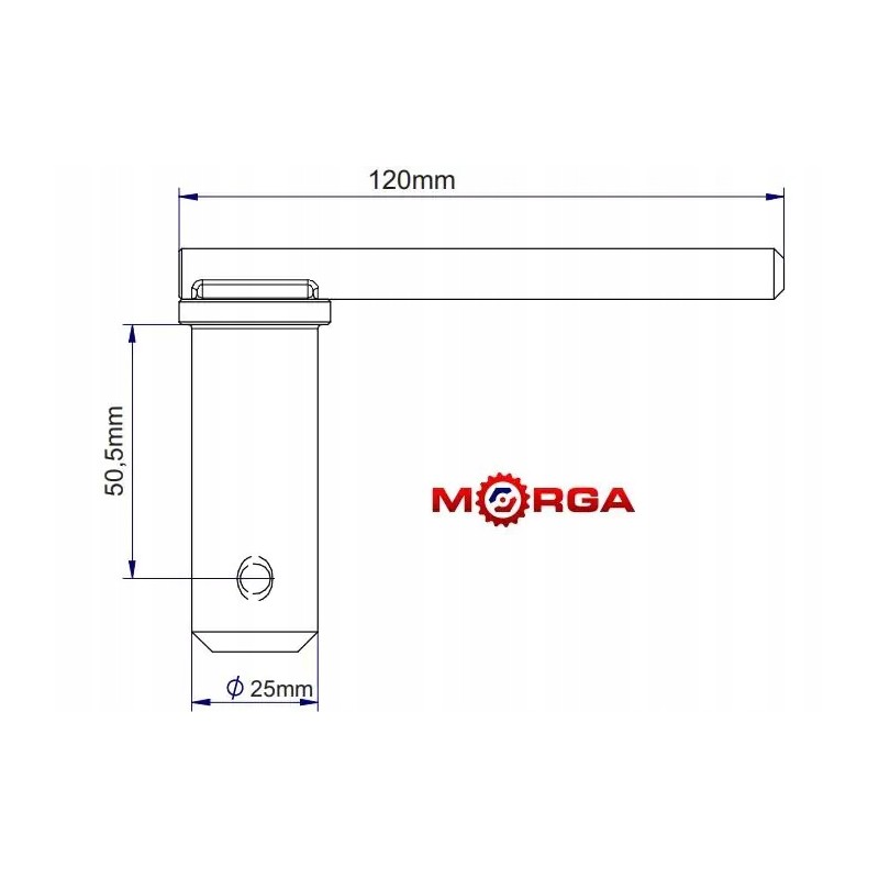 Upper hitch pin c 385 morga 80459050m