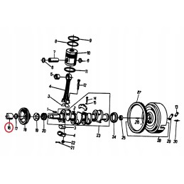 Engine crankshaft gear for Ursus C 360