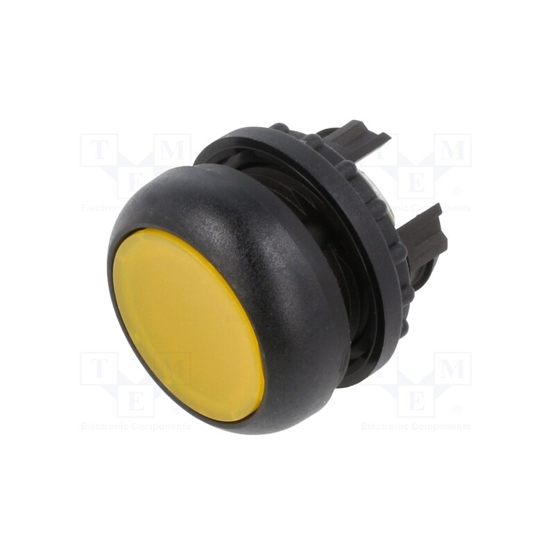 1 pcs x EATON ELECTRIC - M22S-DL-Y - Switch: push-button, 22mm, Stabl.pos: 1, yellow, M22-FLED,M22-LED