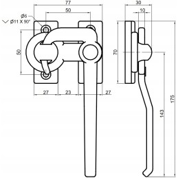 Right side lock clip, galvanized trailer