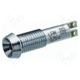 1 pcs x SCHURTER - 35.0607 - Indicator: LED, recessed, red, 24VDC, Ø8.4mm, IP67, connectors