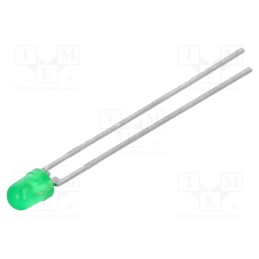 3 pcs x VISHAY - TLHG4400-AS12 - LED, 3mm, green, 2.5÷13mcd, 30°, Front: convex, 2.4÷3V, No.of term: 2