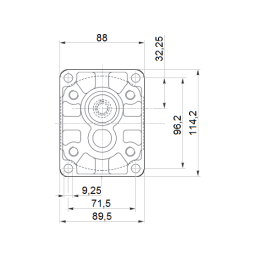 Hydraulic gear motor 14cm3 blue ascend