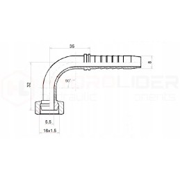 Dkm 90 clamping dn8 1 2sn m16x1 5 hydrolider