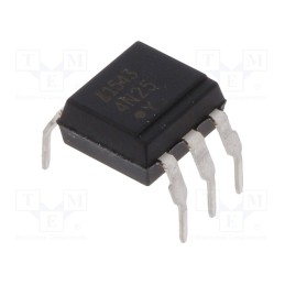 2 pcs x LITEON - 4N25M - Optocoupler, THT, Ch: 1, OUT: transistor, Uinsul: 2.5kV, Uce: 30V