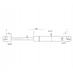 Telescopic shock absorber 150n 240mm 400mm mf 3 mf 4