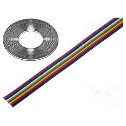 50 m x TECHNOKABEL - 0240 050 - Wire: ribbon, TLWY, 10x0.22mm2, stranded, Cu, unshielded, PVC, 150V