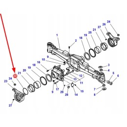 70924128 O-ring of the front axle