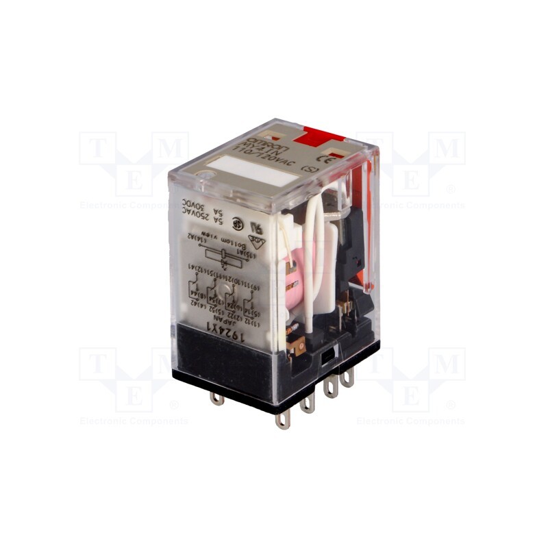 1 pcs x OMRON - MY4IN 110/120VAC (S) - Relay: electromagnetic, 4PDT, Ucoil: 115VAC, Icontacts max: 5A
