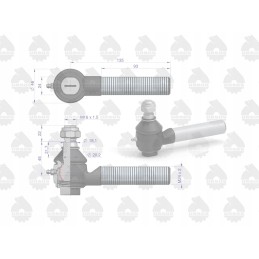 Ball joint II threaded with nut 46635070 5