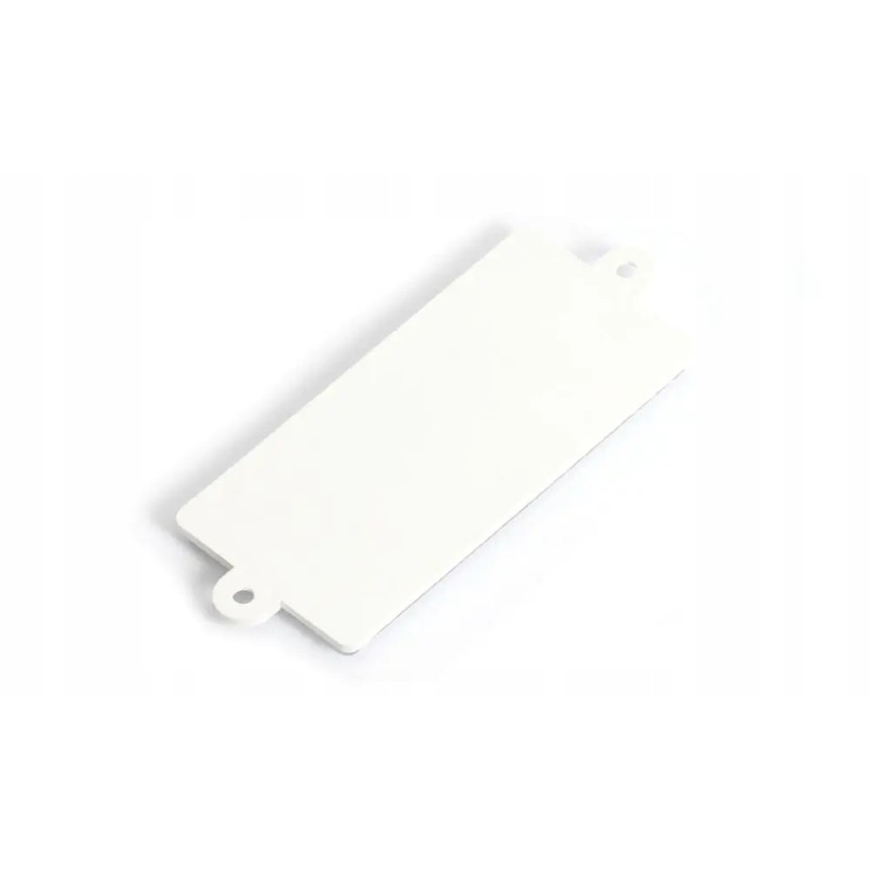 Reflective red rectangular ear