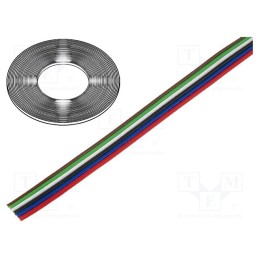 50 m x TECHNOKABEL - 0240 007 - Wire: ribbon, TLWY, 6x0.35mm2, stranded, Cu, unshielded, PVC, 150V