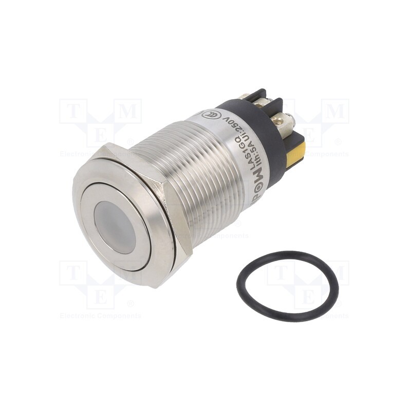 1 pcs x ONPOW - LAS1GQF-11D/L/Y/12V/S - Switch: vandal resistant, Pos: 2, SPDT, 3A/220VAC, 5A/24VDC, IP65