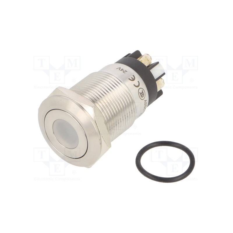 1 pcs x ONPOW - LAS1GQF-11D/L/W/24V/S - Switch: vandal resistant, Pos: 2, SPDT, 3A/220VAC, 5A/24VDC, IP65