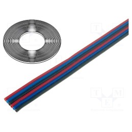 50 m x TECHNOKABEL - 0240 046 89 - Wire: ribbon, TLWY, 6x0.22mm2, stranded, Cu, unshielded, PVC, 150V