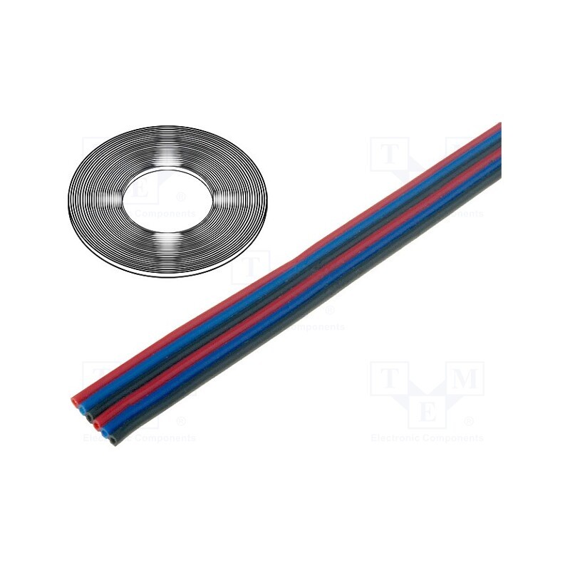50 m x TECHNOKABEL - 0240 046 89 - Wire: ribbon, TLWY, 6x0.22mm2, stranded, Cu, unshielded, PVC, 150V