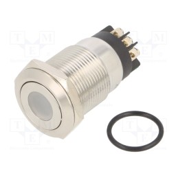 1 pcs x ONPOW - LAS1GQF-11D/L/G/12V/S - Switch: vandal resistant, Pos: 2, SPDT, 3A/220VAC, 5A/24VDC, IP65