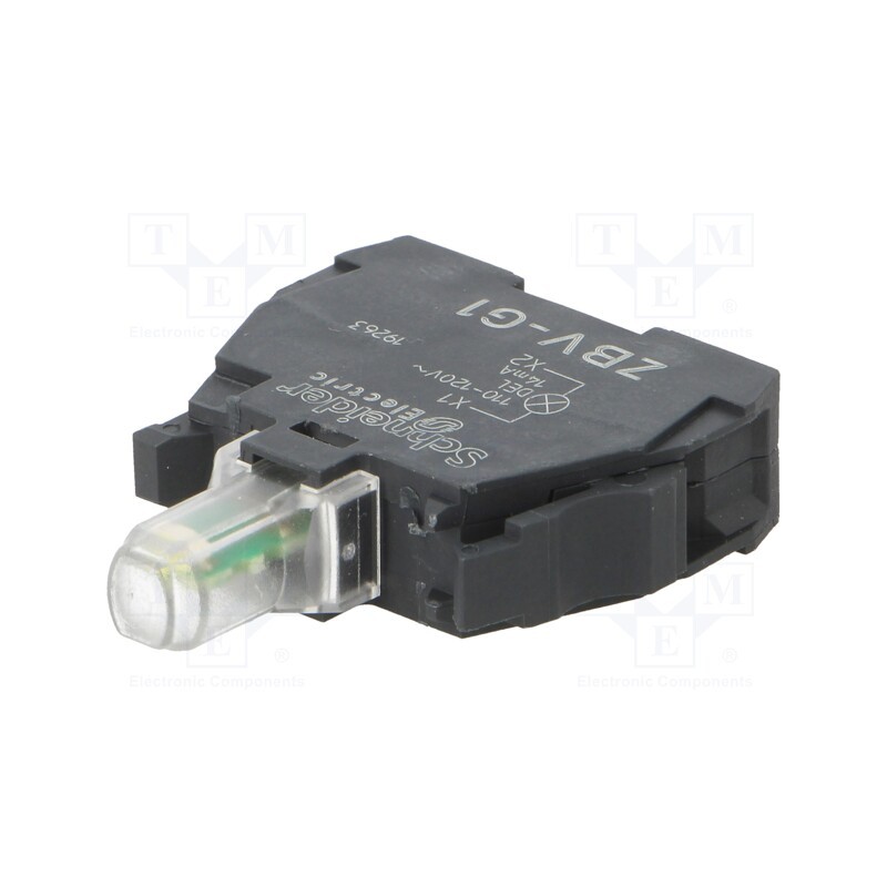 1 pcs x SCHNEIDER ELECTRIC - ZBVG1 - Illuminating unit, 22mm, Harmony XB4, -25÷70°C, Illumin: LED