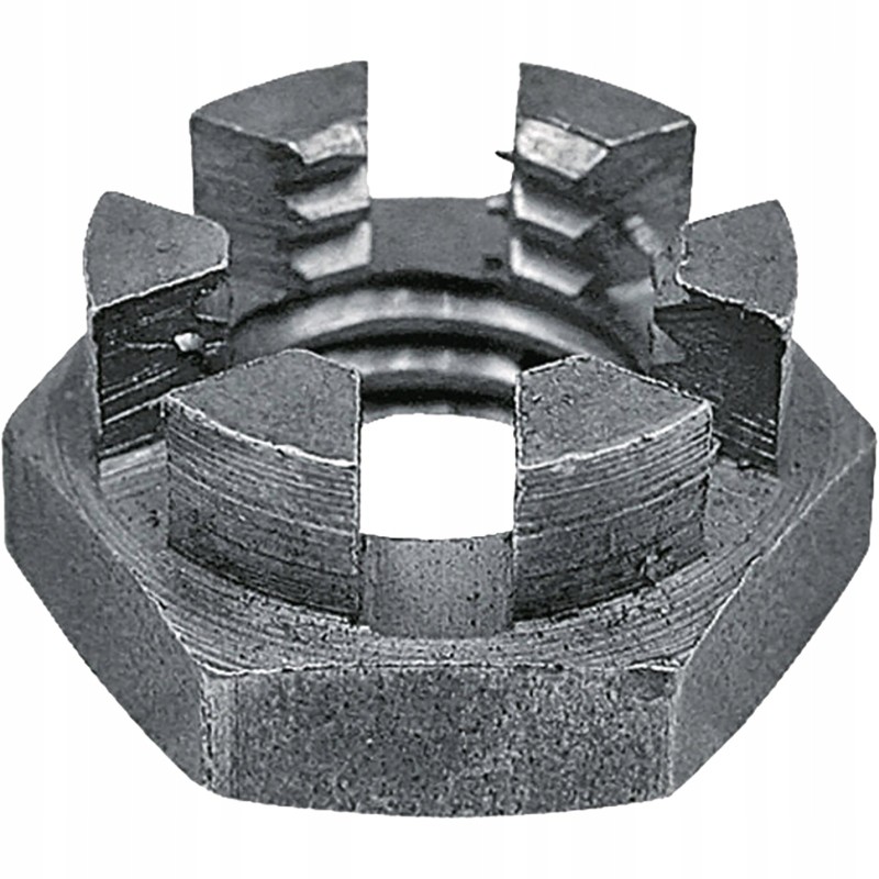 Hexagonal crown nut m24x1 5 din 937