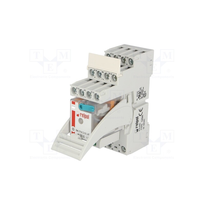 1 set x RELPOL - PIR4-012DC-00LD - Relay: interface, 4PDT, Ucoil: 12VDC, 6A, 6A/250VAC, 6A/24VDC