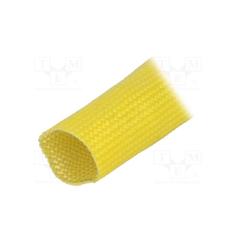 50 m x FAVIER - SVF3 22.0 YE 50 -AS - Insulating tube, fiberglass, yellow, -30÷155°C, Øint: 22mm, L: 50m