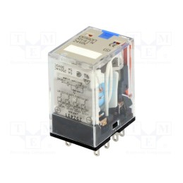 1 pcs x OMRON - MY4IN 24VDC (S) - Relay: electromagnetic, 4PDT, Ucoil: 24VDC, Icontacts max: 5A, 0.9W