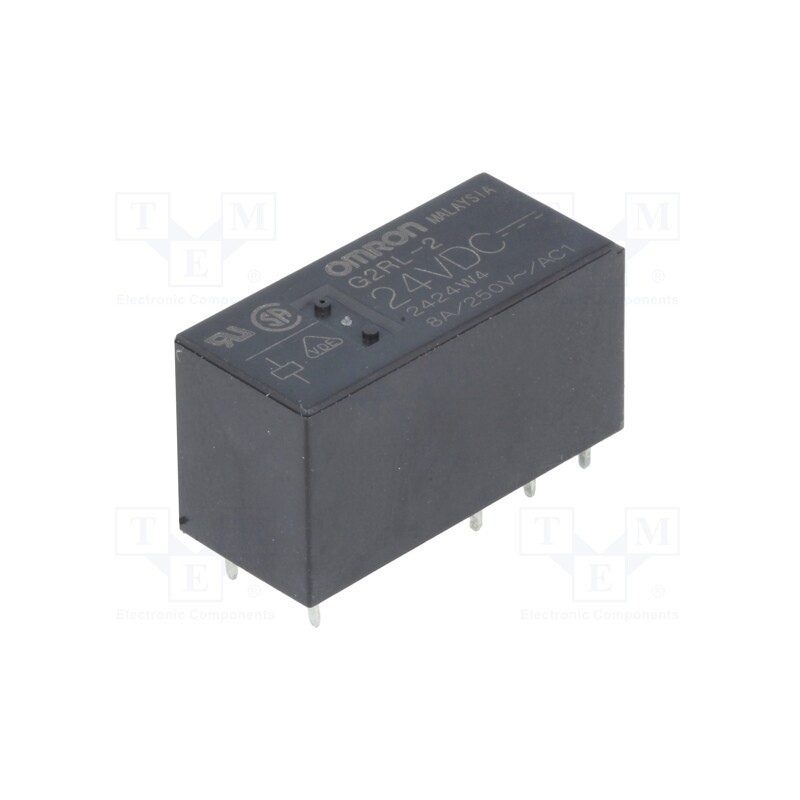 1 pcs x OMRON OCB - G2RL-2 24VDC - Relay: electromagnetic, DPDT, Ucoil: 24VDC, Icontacts max: 8A, PCB